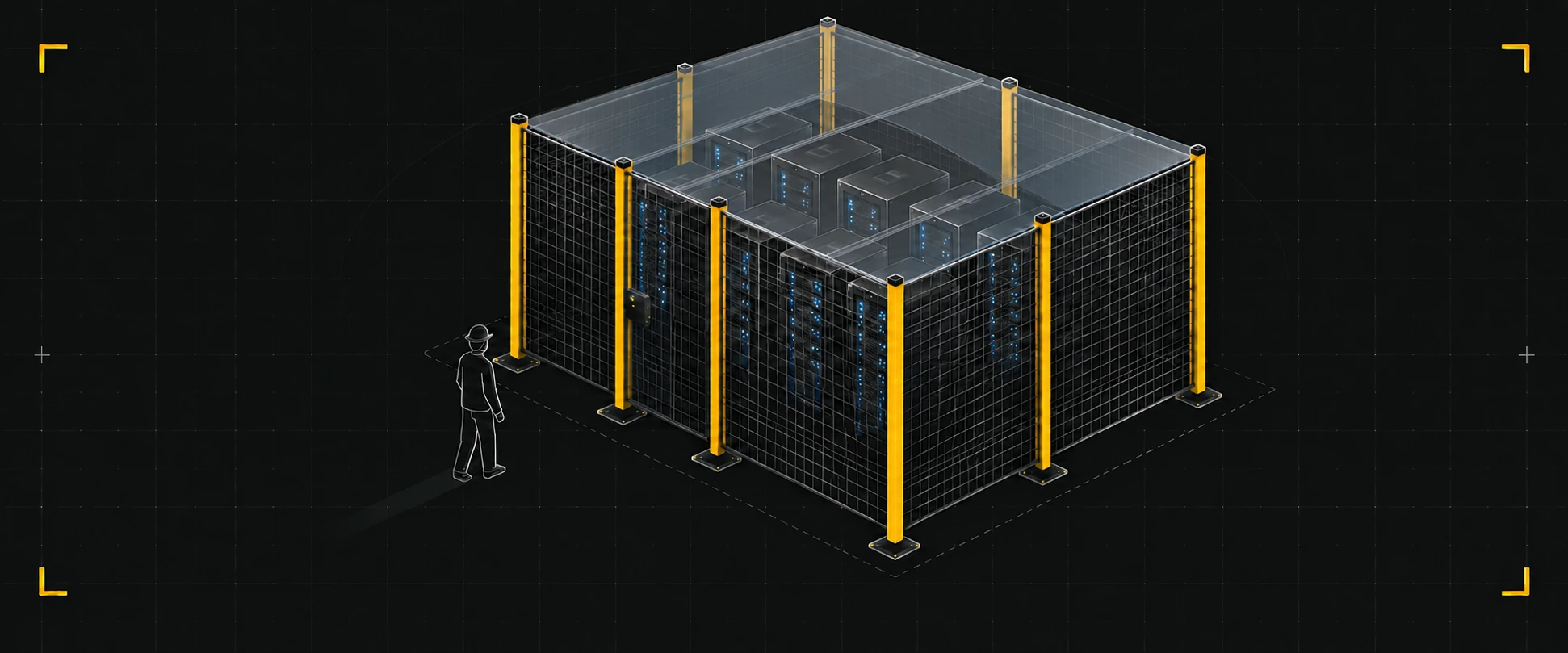 Modular perimeter fencing configured for a data centre server aisle
