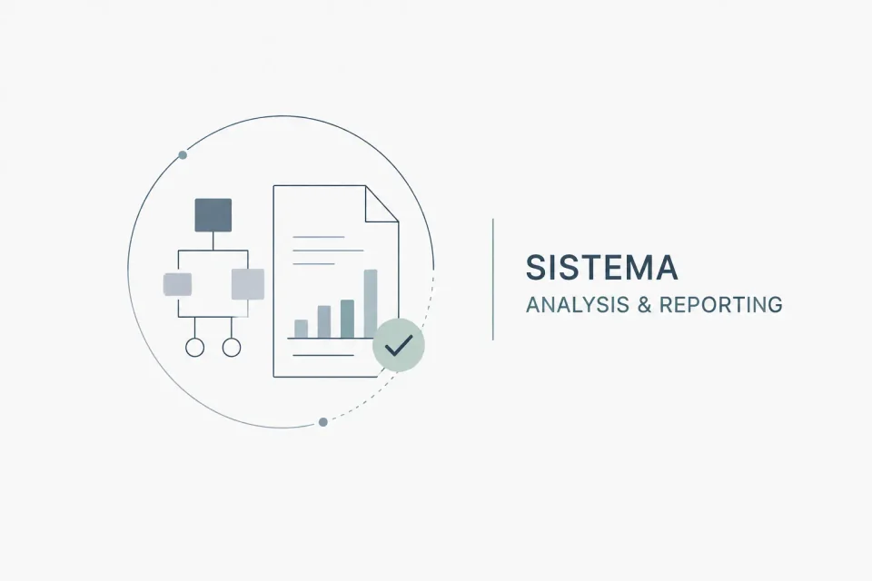SISTEMA analysis diagram showing safety function structure and reporting